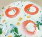 残り野菜の牛乳スープ